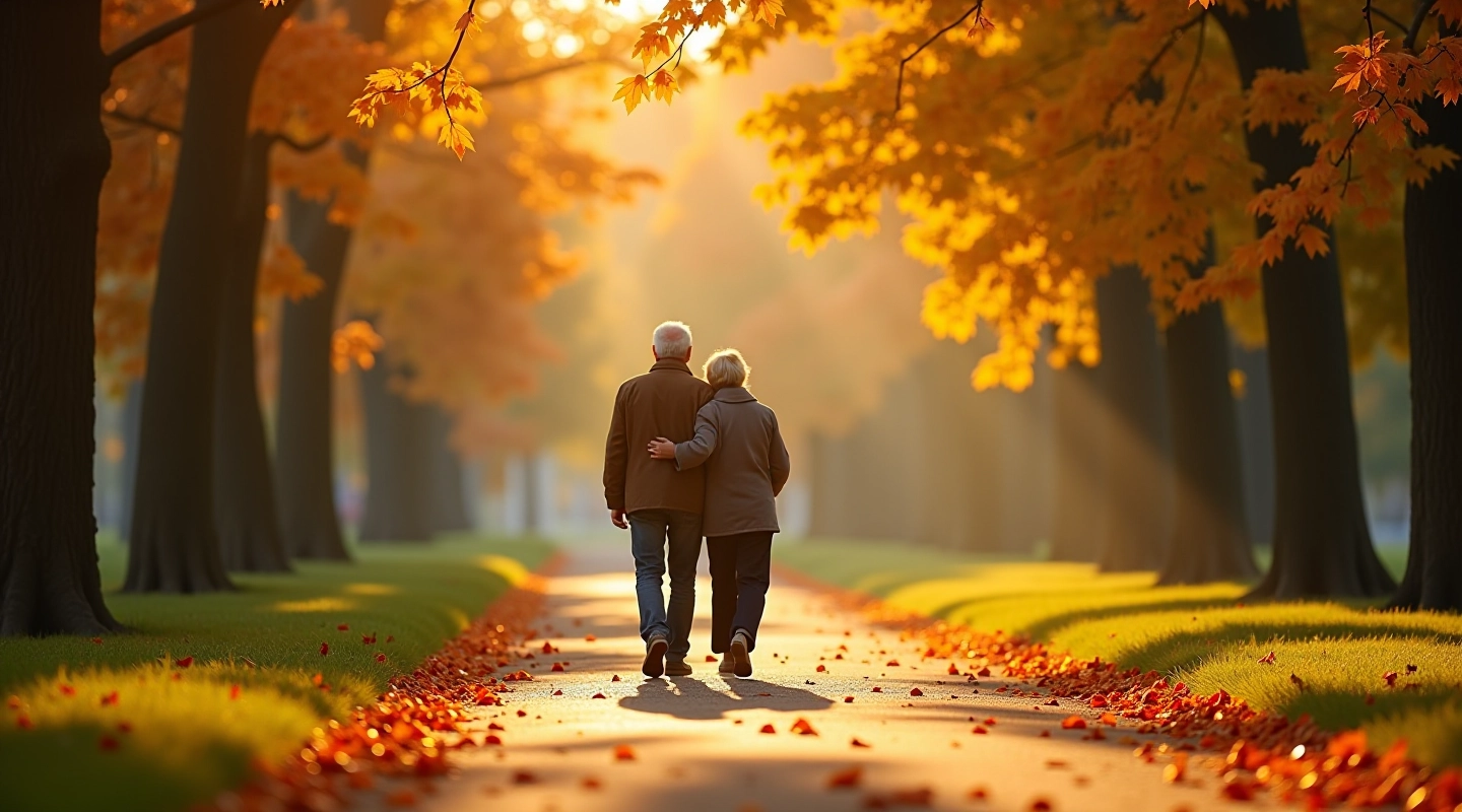 Seniori pastaigas laikā Brāļu kapu parkā